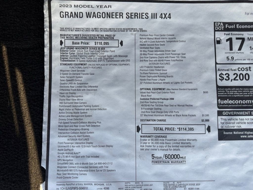2023 Jeep Grand Wagoneer Series III 4x4