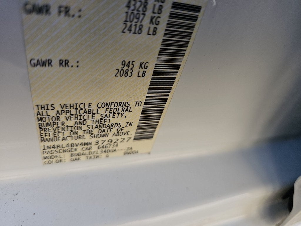 2021 Nissan Altima 2.5 S