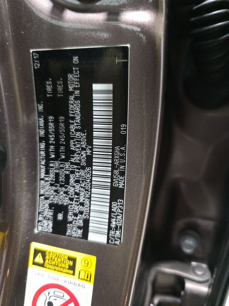 2018 Toyota Highlander Hybrid Limited Platinum